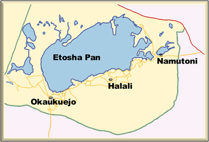 Map of Etosha
